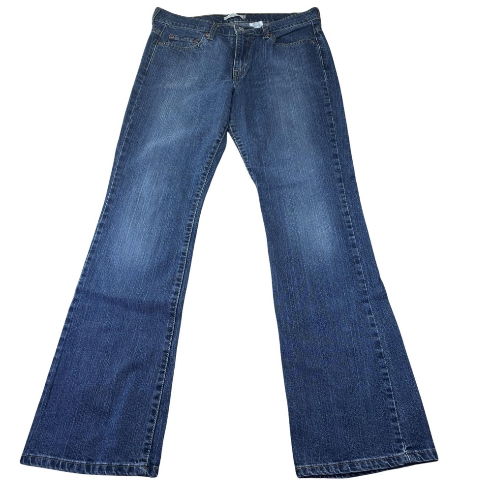 Levis 515 Boot Cut Jeans Womens 12L 32x32 Blue Medium Wash Stretch Denim